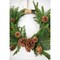 26” Mixed Greens Pine Cones Swag Wreath Rustic & Festive Holiday Decoration